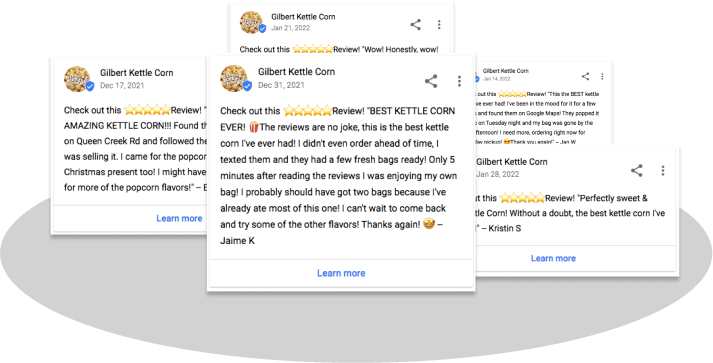 automated reviews posted to Google My Business, GMB